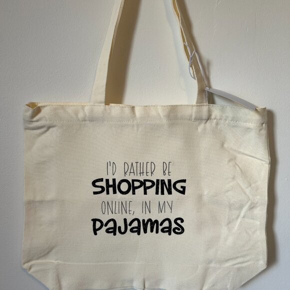 Shopping in my Pajamas Tote bag - Picture 2 of 2